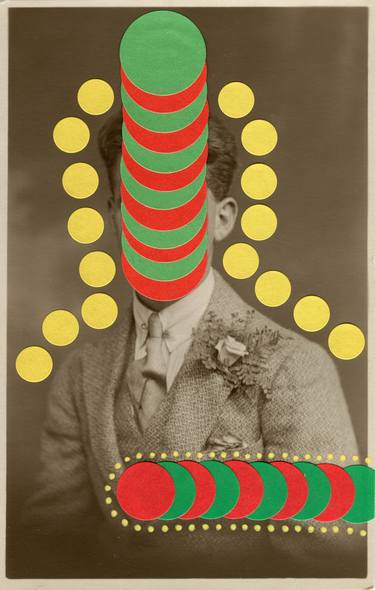 Original Dada Humor Collage by Naomi Vona