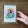 View from above, unframed with hand. 