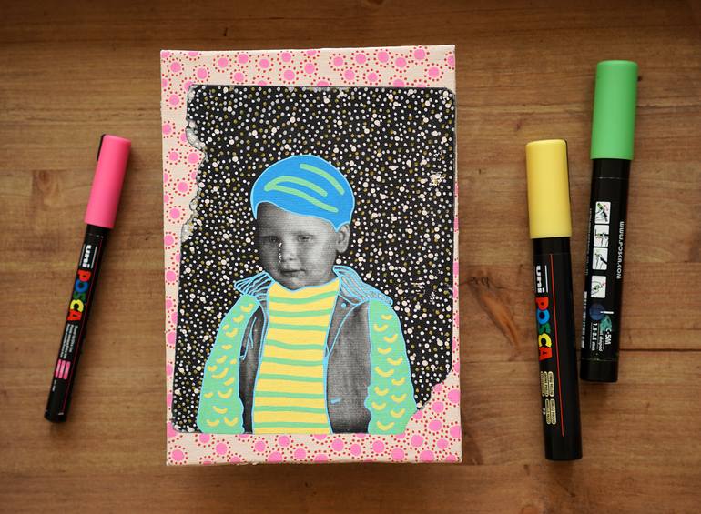 Original Conceptual Children Collage by Naomi Vona