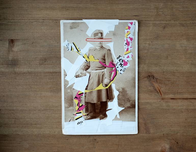 Original Conceptual Pop Culture/Celebrity Collage by Naomi Vona