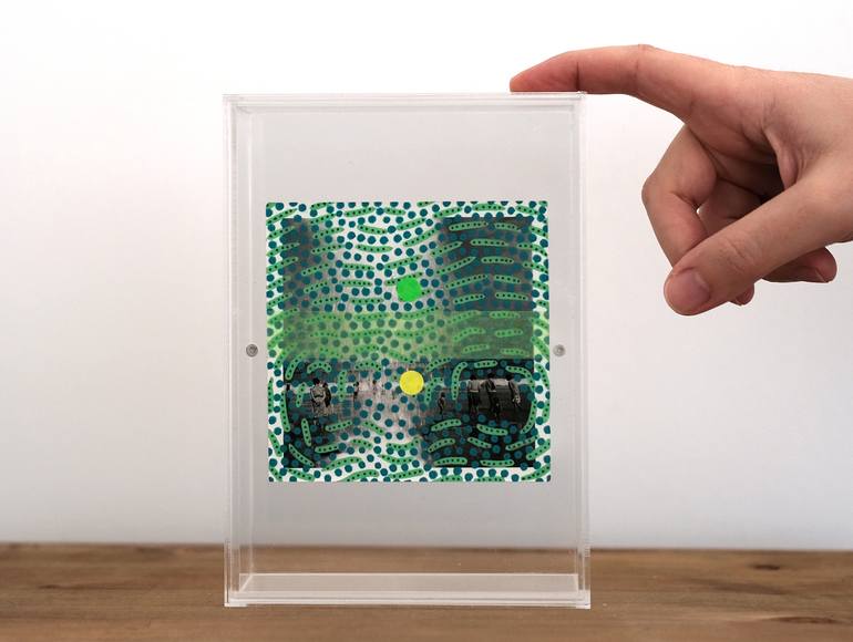 Original Abstract Beach Collage by Naomi Vona