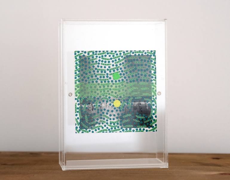 Original Abstract Beach Collage by Naomi Vona