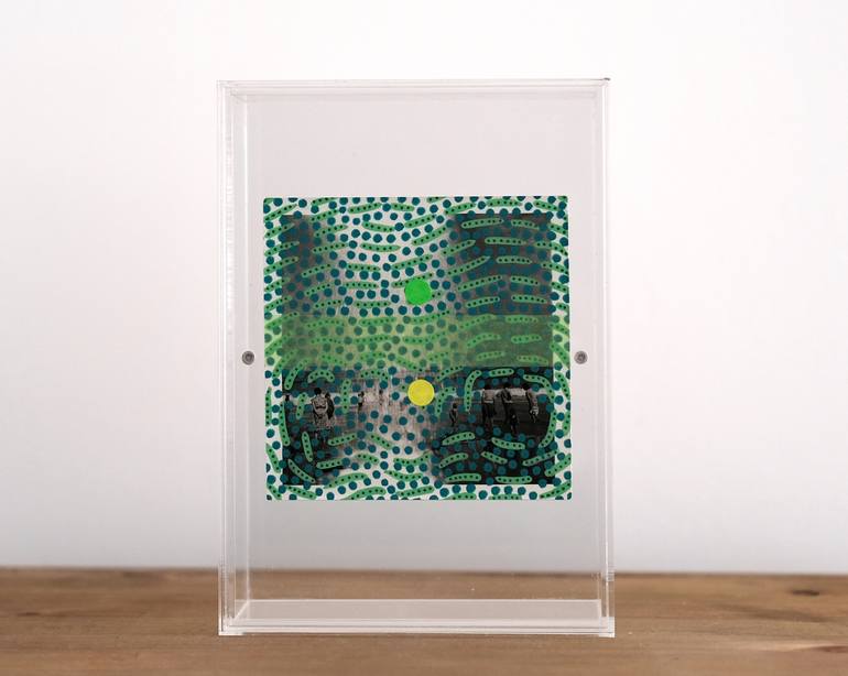 Original Abstract Beach Collage by Naomi Vona