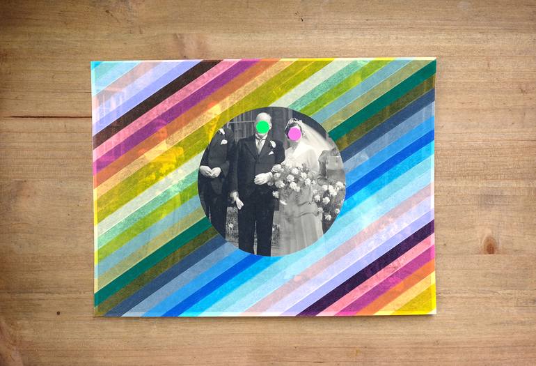 Original Dada Love Collage by Naomi Vona