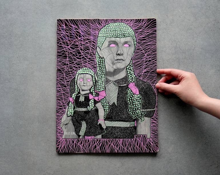 Original Conceptual Fantasy Drawing by Naomi Vona
