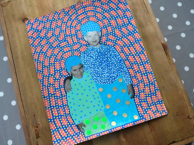 Original Abstract Children Collage by Naomi Vona