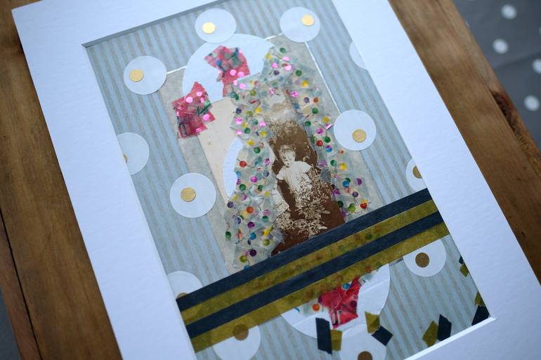 Original Abstract Children Collage by Naomi Vona