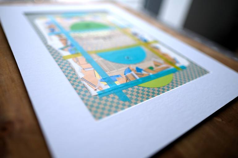 Original Abstract Cities Collage by Naomi Vona