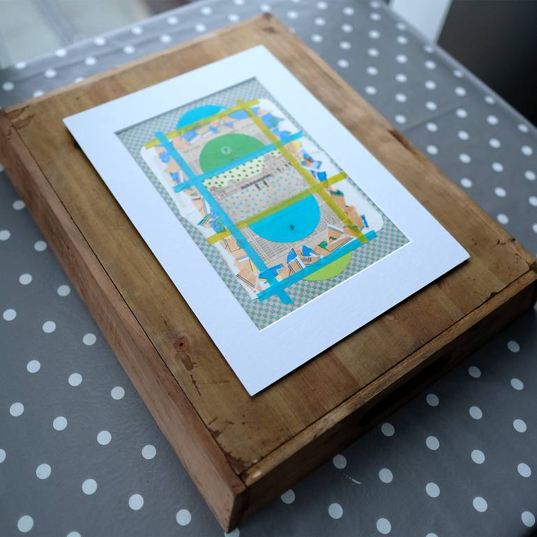 Original Abstract Cities Collage by Naomi Vona