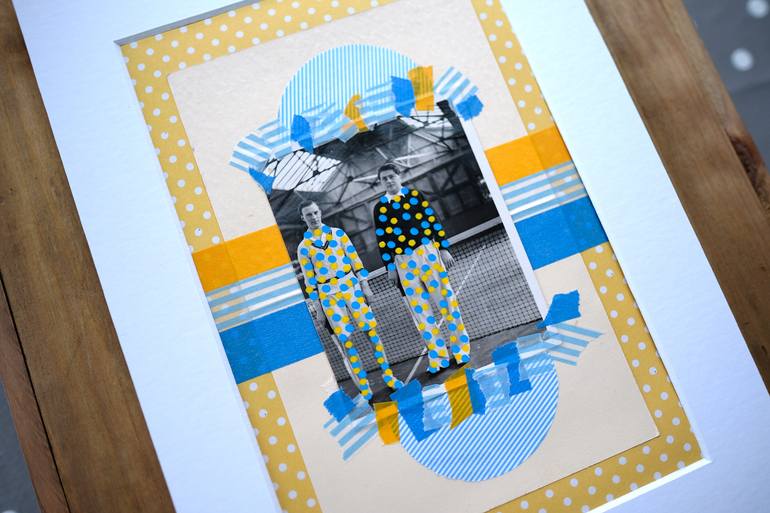 Original Abstract Sports Collage by Naomi Vona