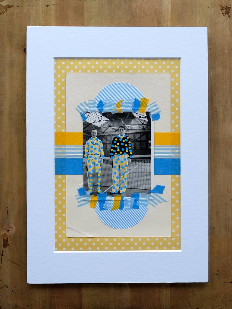 Original Abstract Sports Collage by Naomi Vona