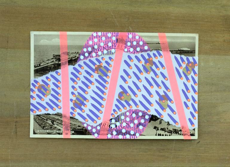 Original Abstract Landscape Collage by Naomi Vona