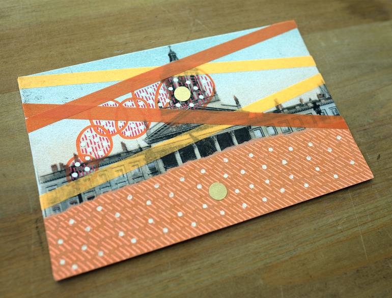 Original Abstract Architecture Collage by Naomi Vona