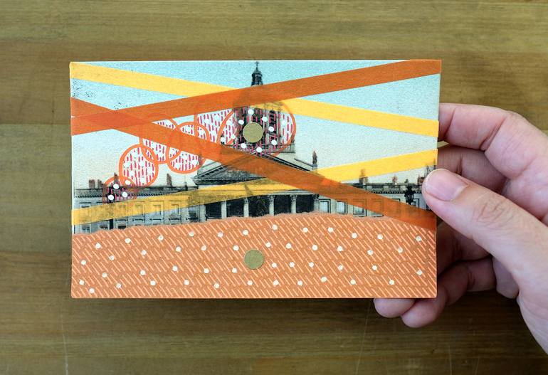 Original Abstract Architecture Collage by Naomi Vona