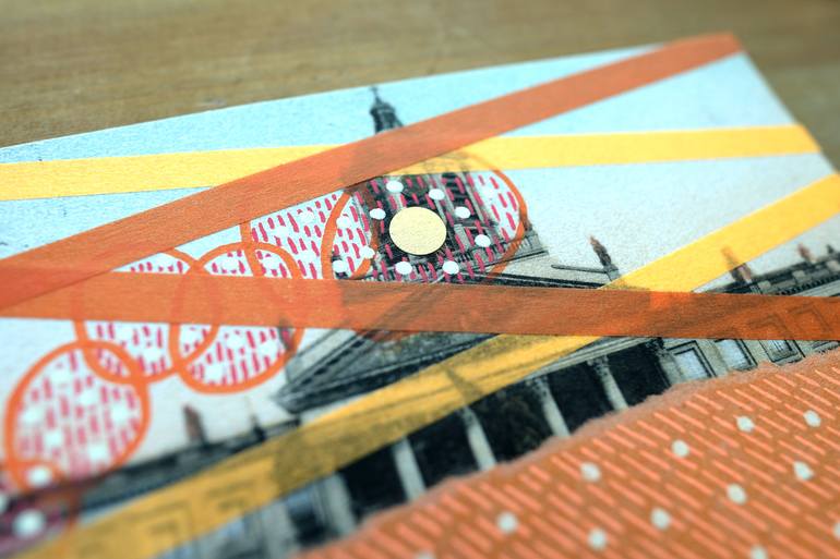 Original Abstract Architecture Collage by Naomi Vona