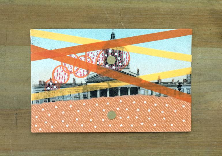 Original Abstract Architecture Collage by Naomi Vona
