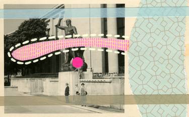 Original Abstract Architecture Collage by Naomi Vona