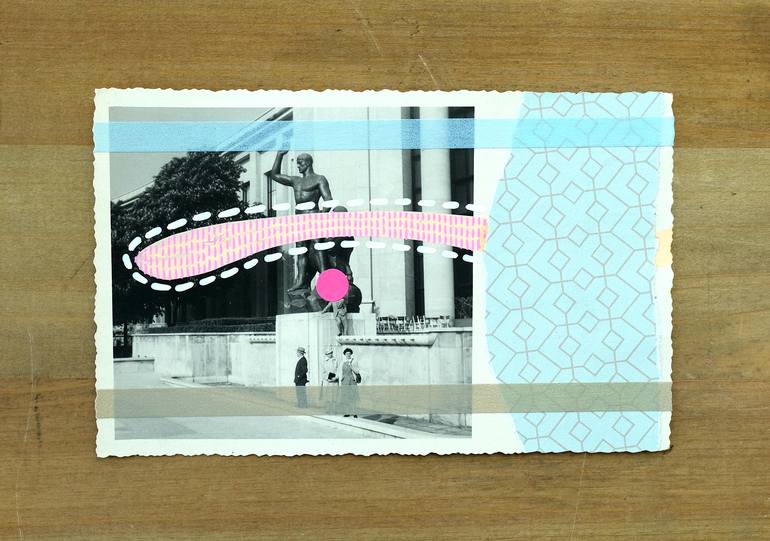 Original Abstract Architecture Collage by Naomi Vona
