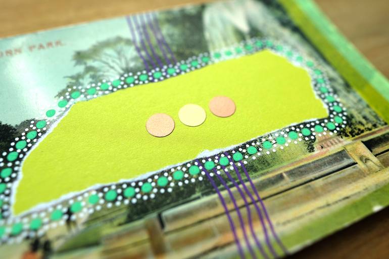 Original Abstract Garden Collage by Naomi Vona