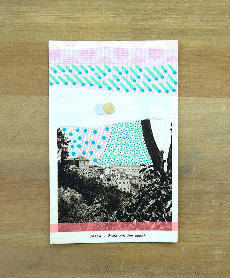Original Abstract Landscape Collage by Naomi Vona
