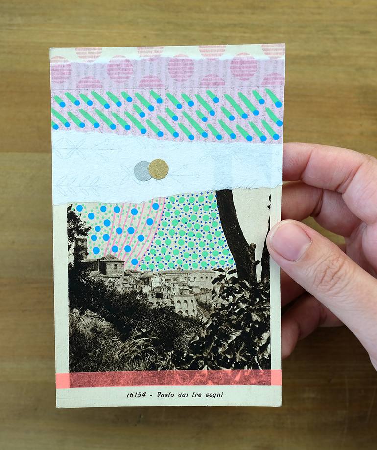 Original Abstract Landscape Collage by Naomi Vona