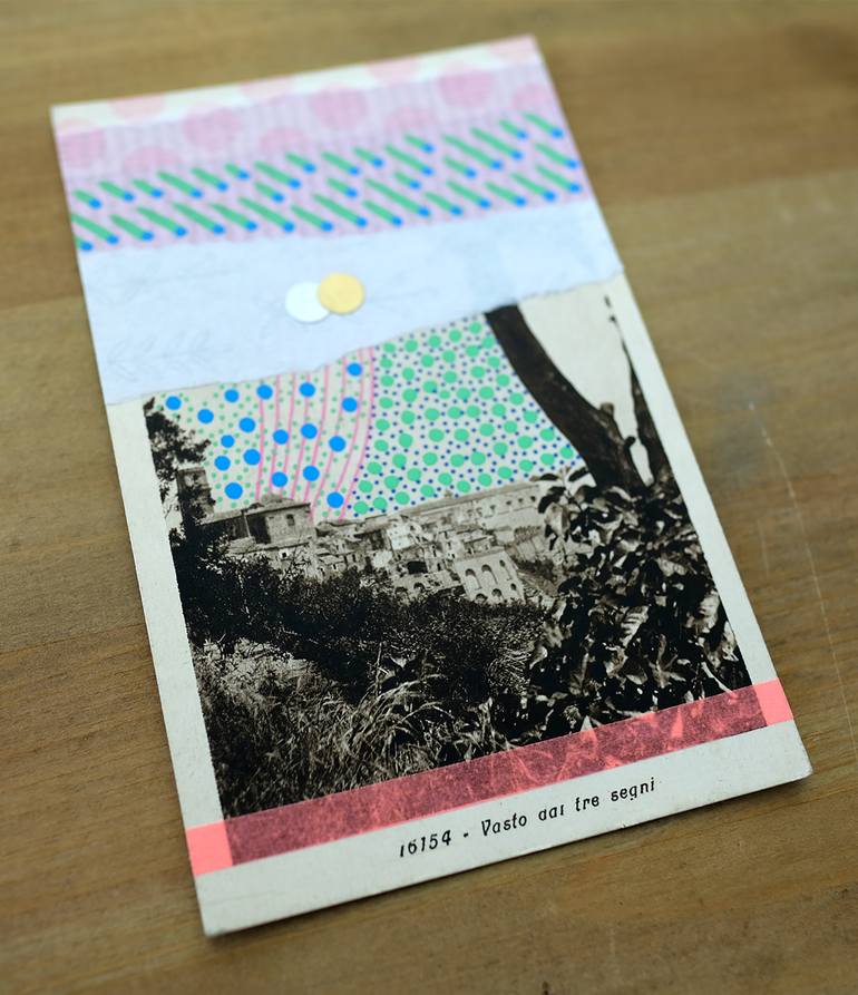 Original Abstract Landscape Collage by Naomi Vona