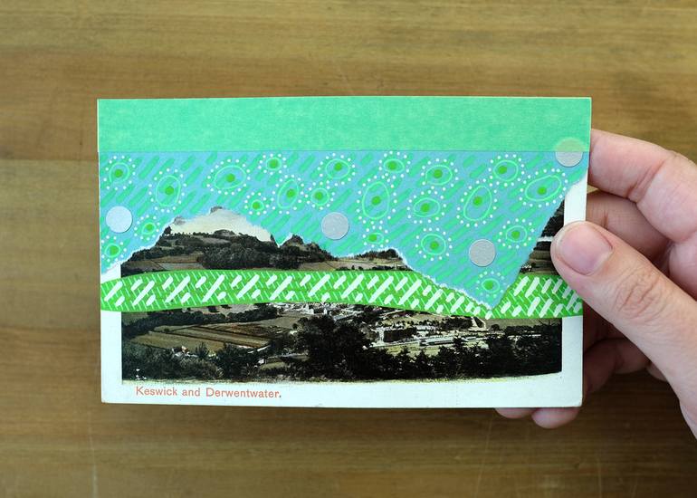 Original Abstract Landscape Collage by Naomi Vona