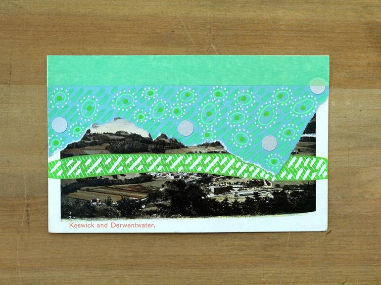 Original Abstract Landscape Collage by Naomi Vona