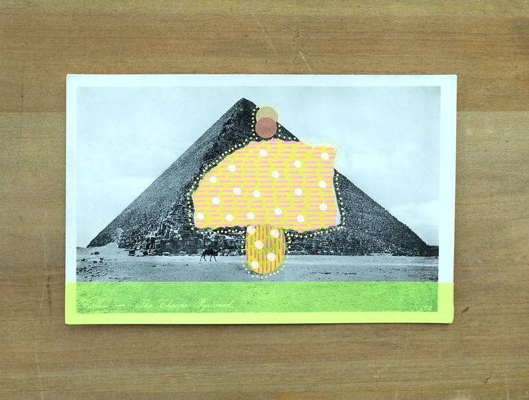 Original Abstract Travel Collage by Naomi Vona