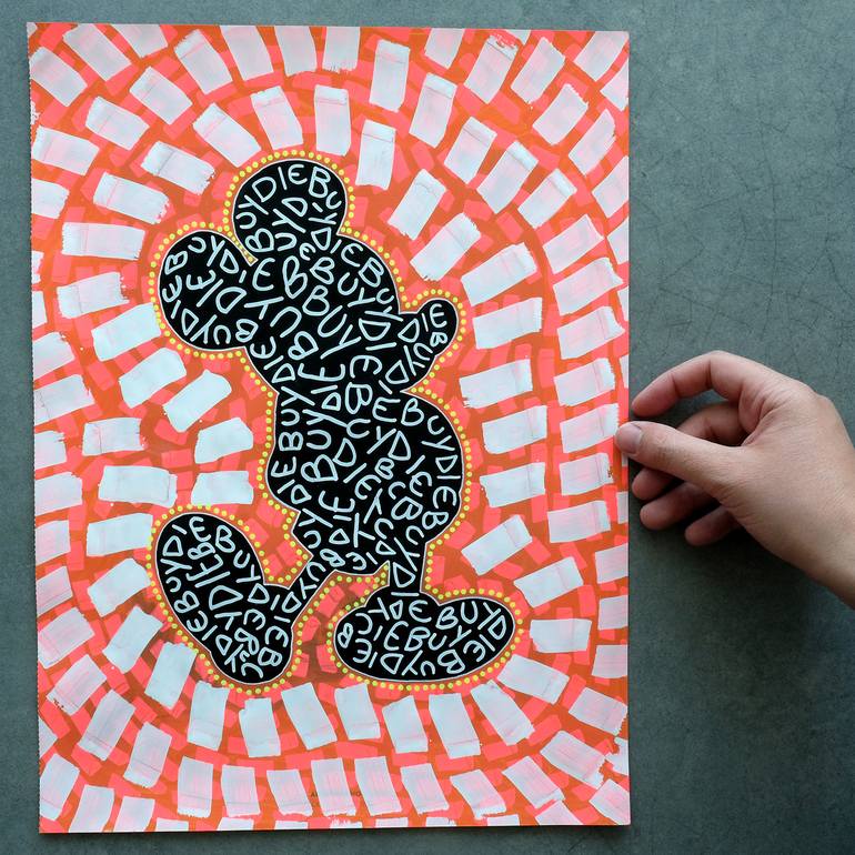 Original Pop Art Fantasy Drawing by Naomi Vona