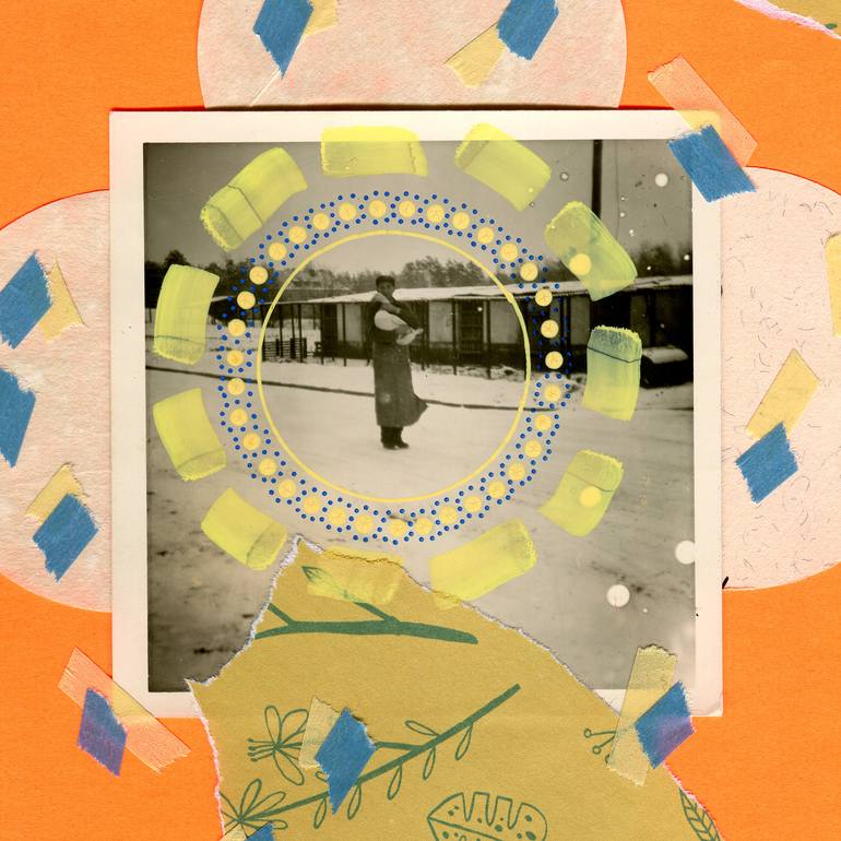 Original Abstract Animal Collage by Naomi Vona