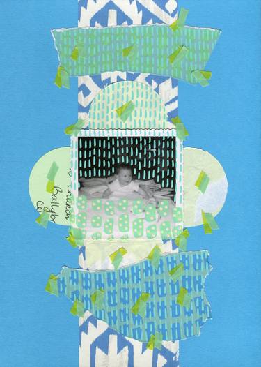 Original Abstract Kids Collage by Naomi Vona