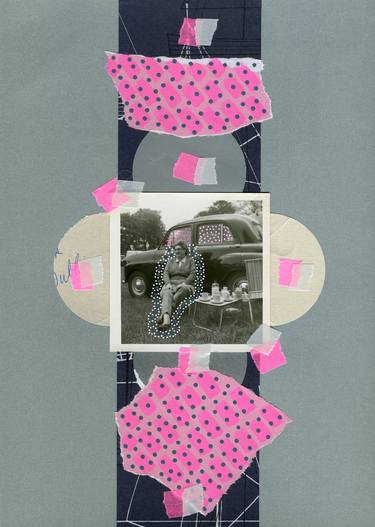 Original Abstract Car Collage by Naomi Vona