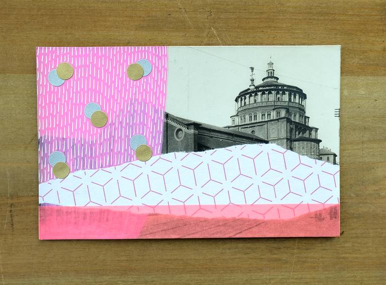 Original Abstract Cities Collage by Naomi Vona