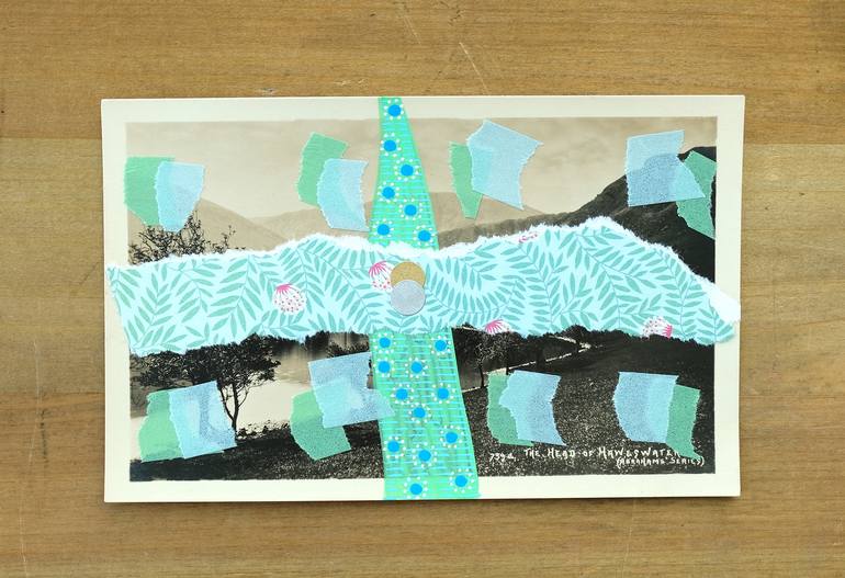 Original Abstract Landscape Collage by Naomi Vona