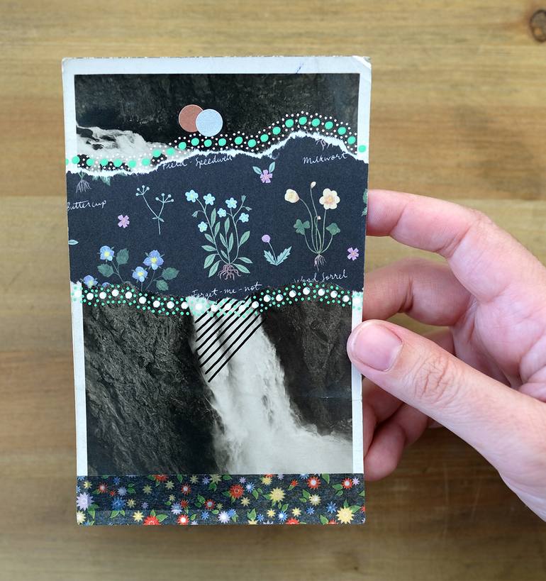 Original Abstract Water Collage by Naomi Vona