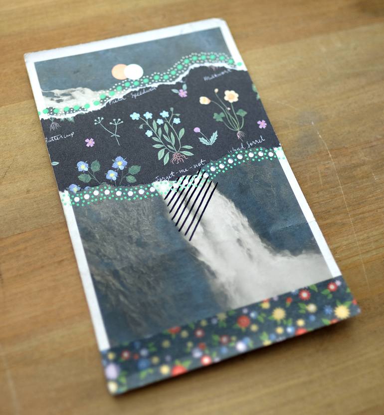 Original Abstract Water Collage by Naomi Vona