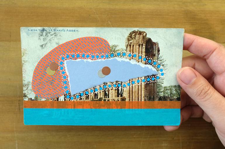 Original Abstract Architecture Collage by Naomi Vona