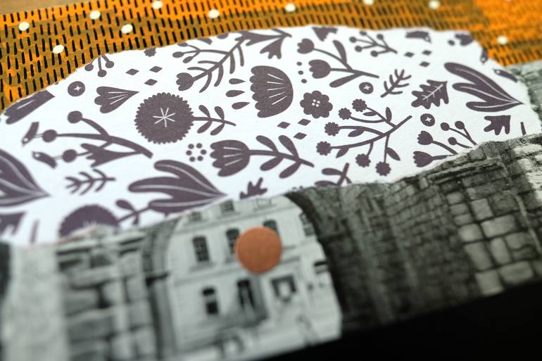 Original Abstract Architecture Collage by Naomi Vona