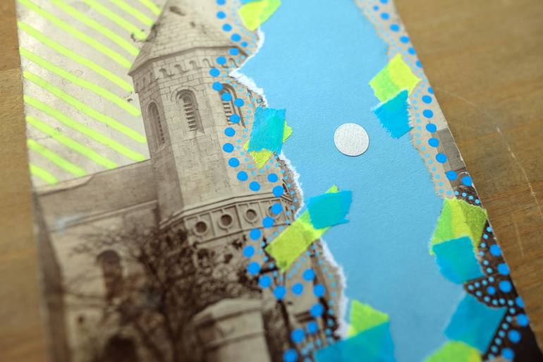 Original Abstract Architecture Collage by Naomi Vona