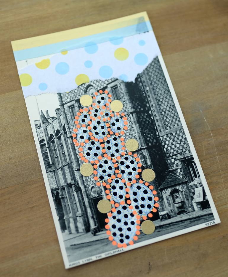 Original Abstract Architecture Collage by Naomi Vona