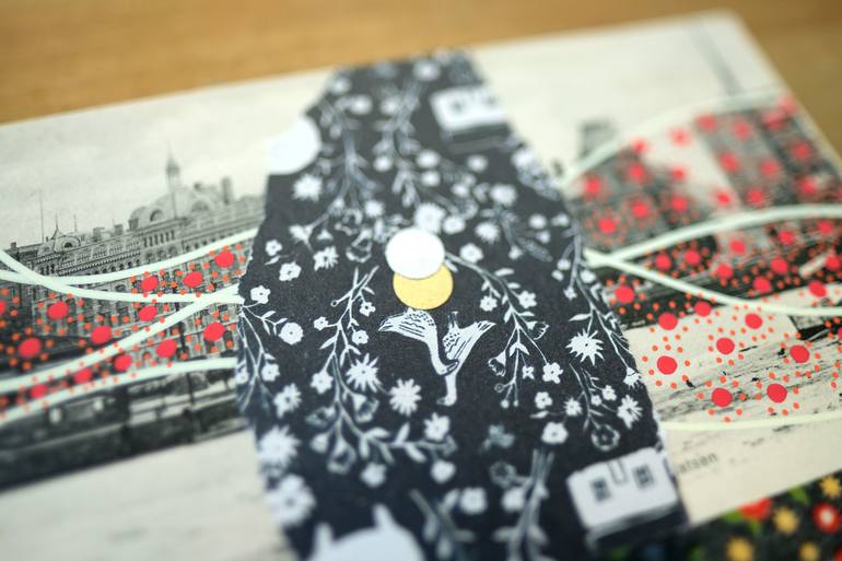 Original Abstract Cities Collage by Naomi Vona