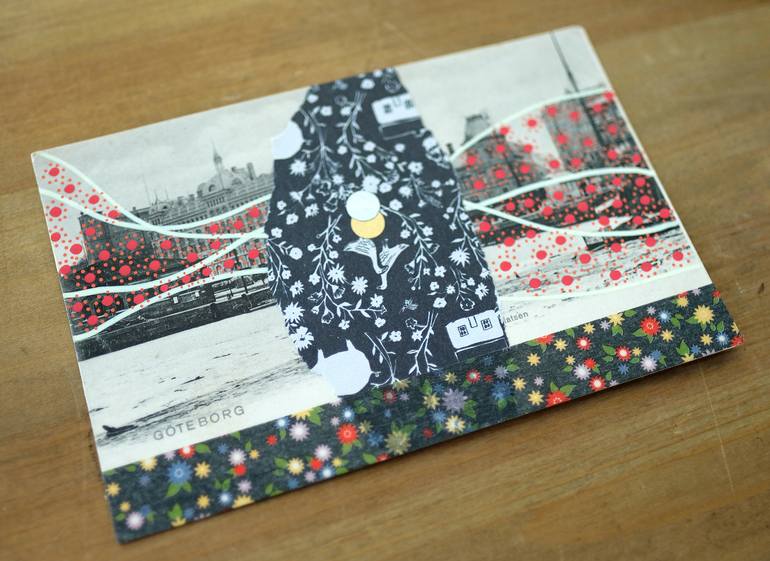 Original Abstract Cities Collage by Naomi Vona