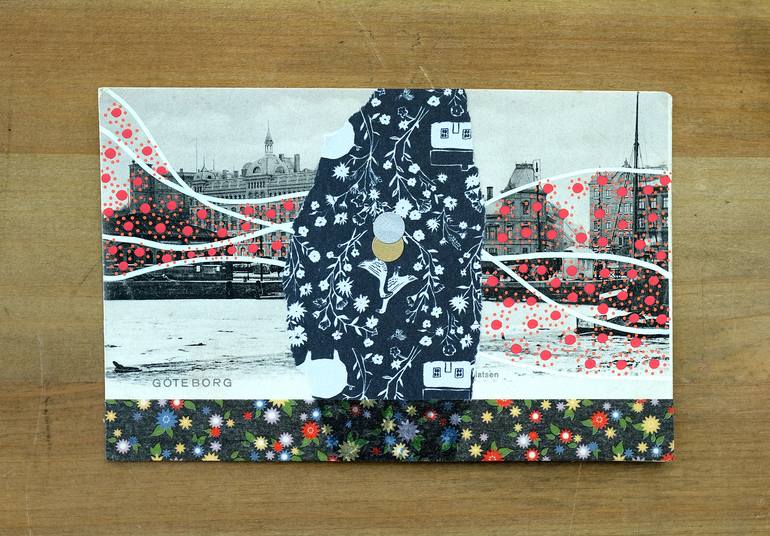 Original Abstract Cities Collage by Naomi Vona