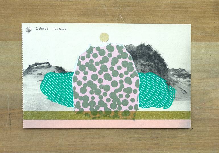 Original Abstract Cities Collage by Naomi Vona