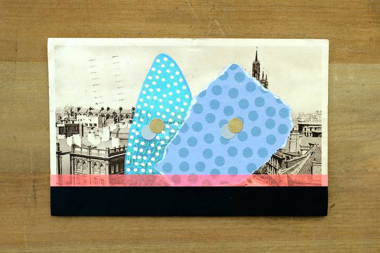 Original Abstract Cities Collage by Naomi Vona