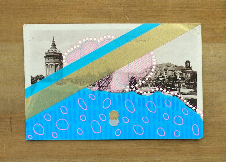 Original Abstract Cities Collage by Naomi Vona