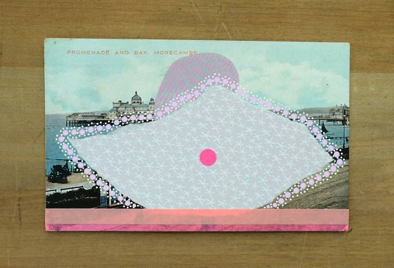 Original Abstract Seascape Collage by Naomi Vona