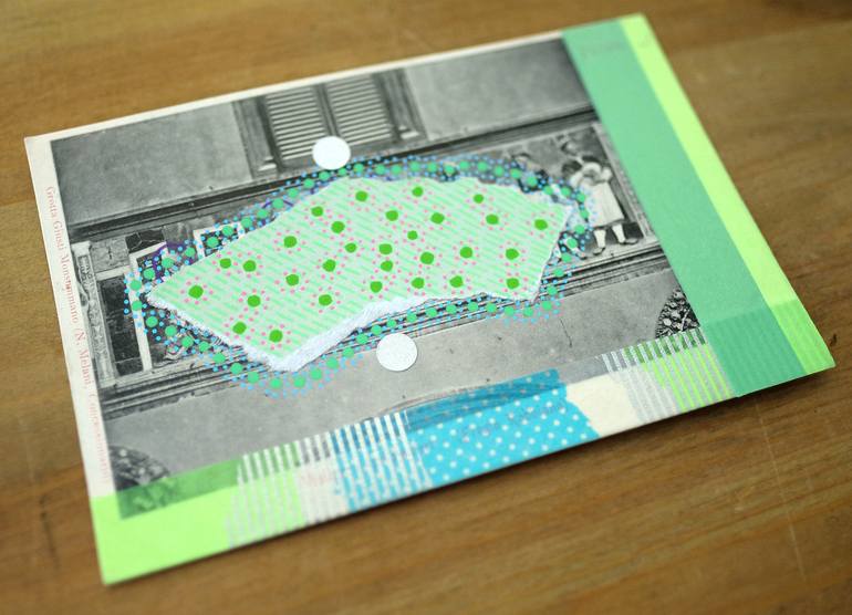 Original Abstract Architecture Collage by Naomi Vona