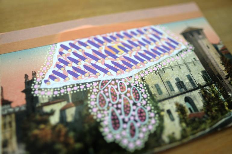 Original Abstract Cities Collage by Naomi Vona